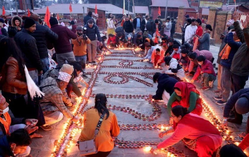 भारतको अयोध्यामा राम मन्दिरको प्राण प्रतिष्ठा : पशुपतिमा दीप प्रज्वलन photo 2024 01 22 19 51 28